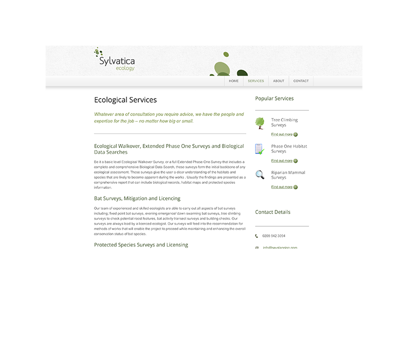Sylvatica Ecology Ltd (SE Planning) | Website by Centre Neptune